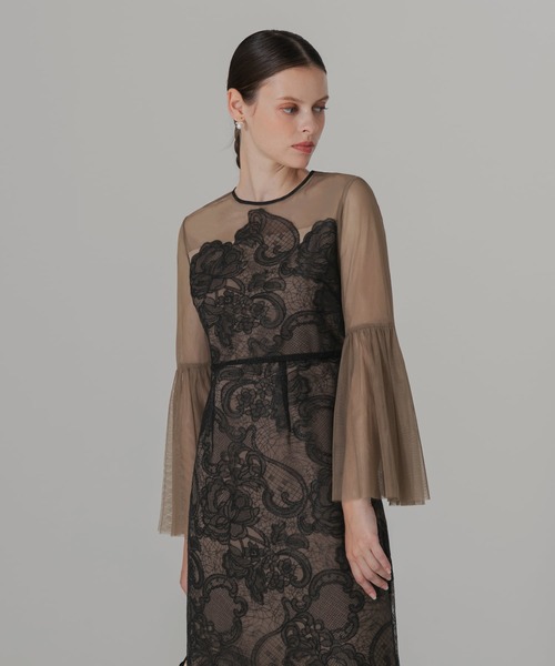 「Leja」 長袖ワンピース MEDIUM グレー レディースの画像