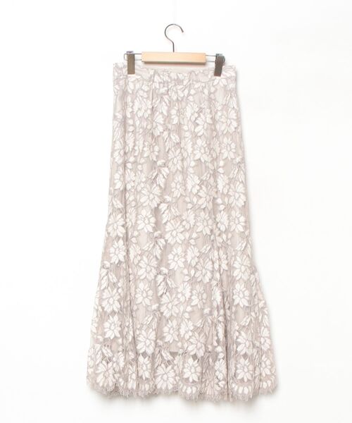「Arpege story」 レースロングスカート 2 グレー レディース_画像2
