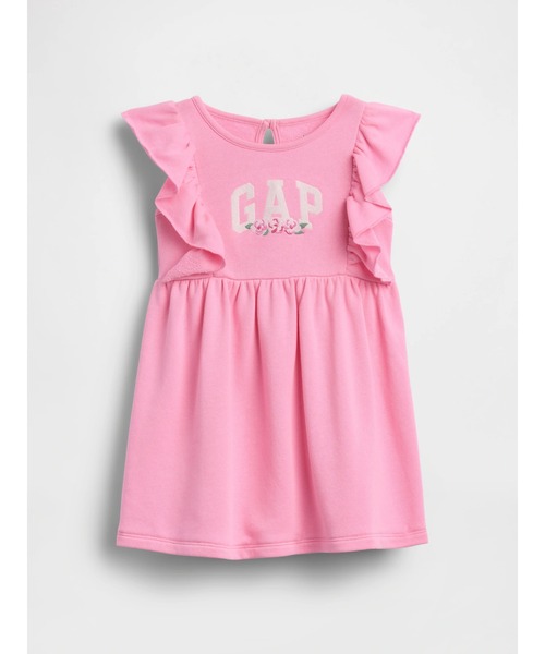 GAP（ギャップ） ワンピース フレンチテリー ラッフルフリル GAPロゴ 