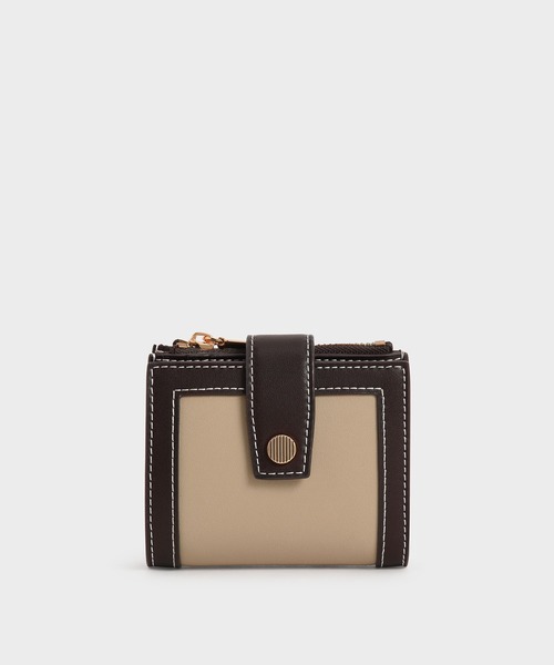 海外限定CHARLES &amp; KEITH 財布 台湾 CHARLES&KEITH キルティング 折りたたみ財布 (Charles&Keith