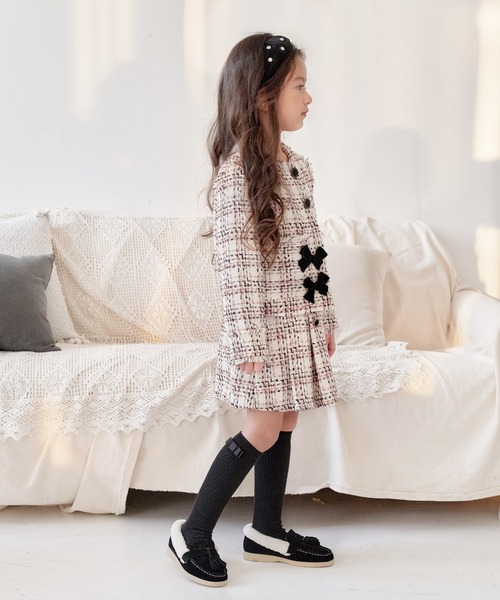 「Rora」 「KIDS」セットアップ 130 ホワイト×ピンク キッズ_画像5