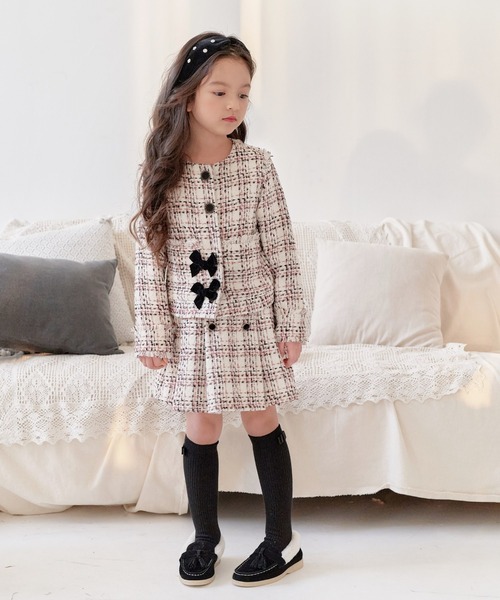 「Rora」 「KIDS」セットアップ 130 ホワイト×ピンク キッズ_画像6