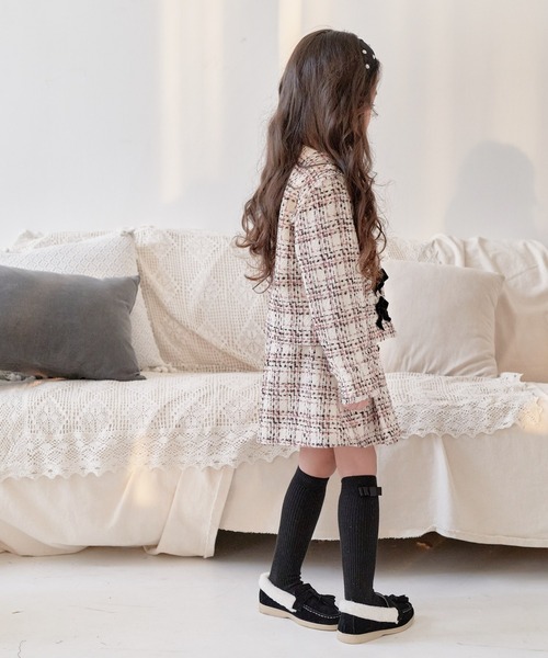 「Rora」 「KIDS」セットアップ 130 ホワイト×ピンク キッズ_画像7