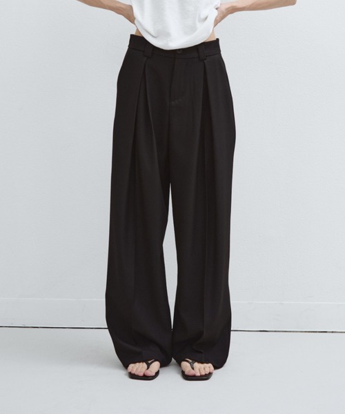 ANF.MUU ワイドパンツ スラックス パンツ ワンタックスラックスパンツ