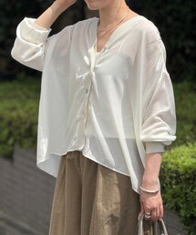 BEARDSLEY（ビアズリー） ブラウス シャツ シアーブラウスカーデ
