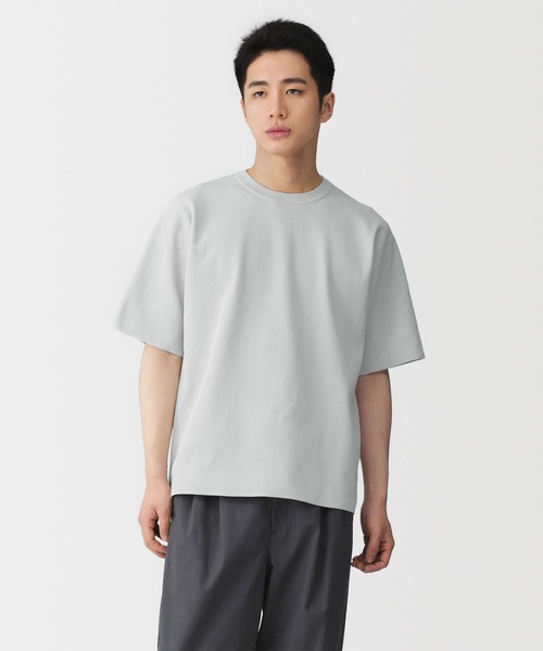 無印良品（MUJI） セーター ニット 紳士 乾きやすい洗えるリブ編み半袖