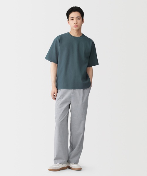 無印良品（MUJI） セーター ニット 紳士 乾きやすい洗えるリブ編み半袖