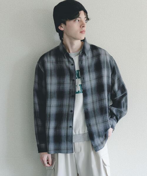 SENSE OF PLACE by URBAN RESEARCH シャツ オンブレーチェック