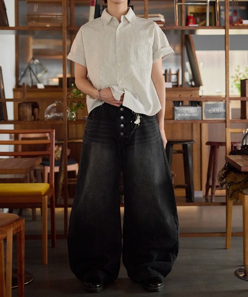 シャツ Seersucker Striped Shirt / シアサッカーストライプシャツ