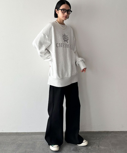 「DOUX ARCHIVES」 スウェットカットソー 38 ネイビー レディース_画像3