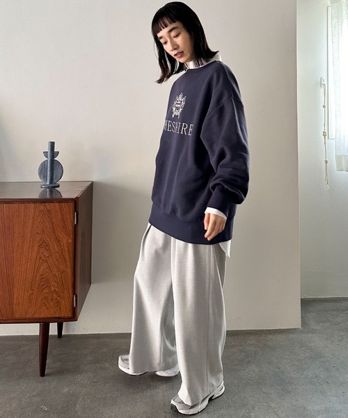 「DOUX ARCHIVES」 スウェットカットソー 38 ネイビー レディース_画像4