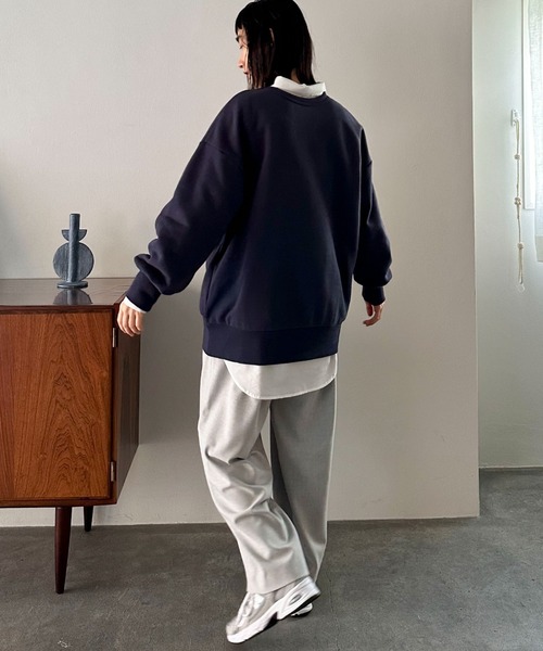 「DOUX ARCHIVES」 スウェットカットソー 38 ネイビー レディース_画像5