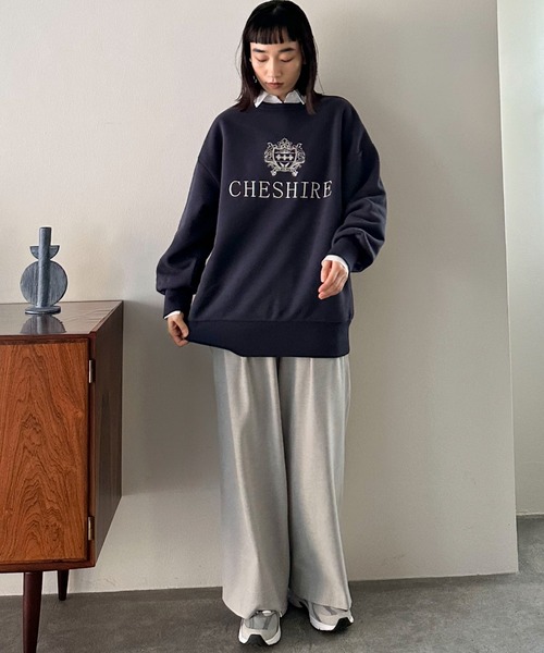 「DOUX ARCHIVES」 スウェットカットソー 38 ネイビー レディース_画像6