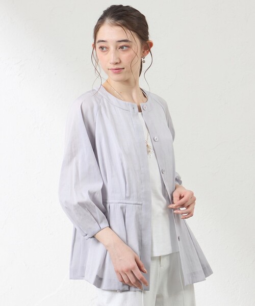 新品未使用　アマカ AMACA（アマカ） ブラウス シャツ ナチュラルドライオーガンジー ノー