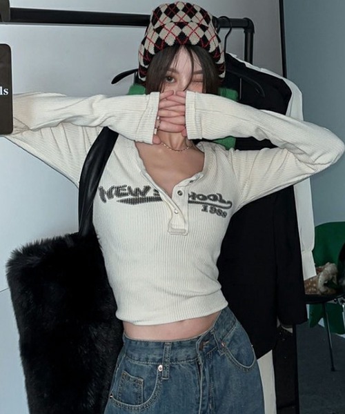 「GLAMOROUS JANE」 長袖カットソー FREE ブラック レディース_画像3