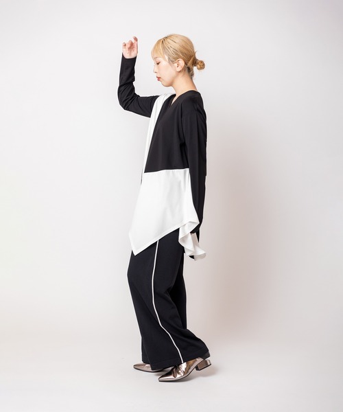 最終sale⭐︎新品✦︎OSMOSIS❤︎カットソー❤︎アシンメトリー フリル OSMOSIS（オズモーシス） tシャツ アシンメトリーフリルプルオーバー