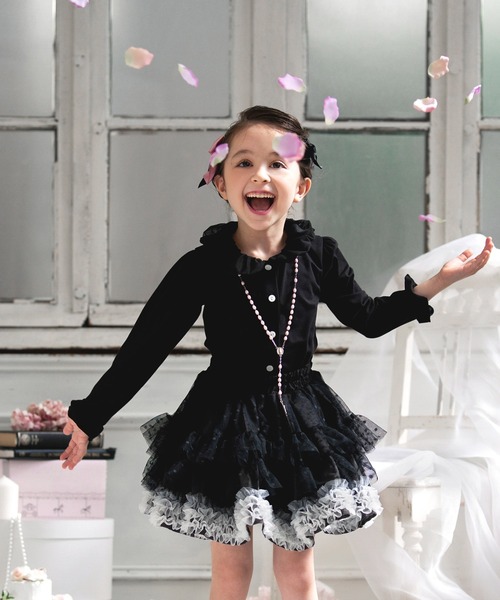 「panpantutu」 「KIDS」フリルスカート LARGE ダークグリーン キッズ_画像7