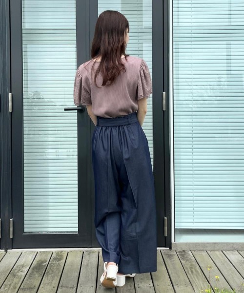 Couture Brooch（クチュール ブローチ） tシャツ 「洗える」袖レース