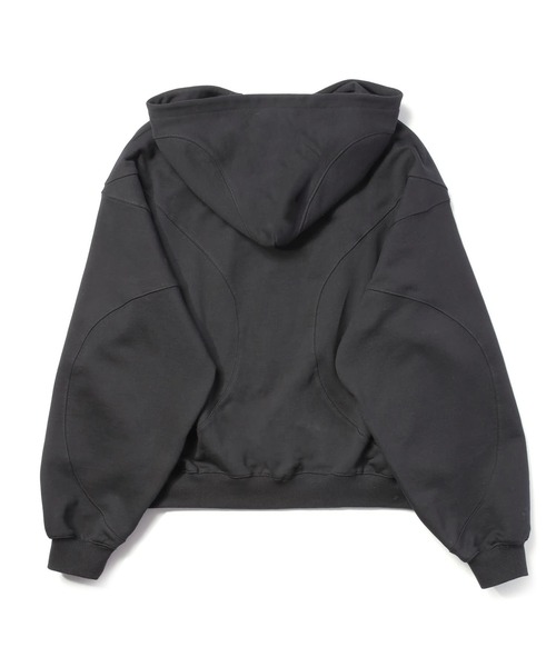 「Noen」 ジップアップパーカー LARGE ブラック メンズ_2