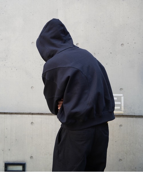 「Noen」 ジップアップパーカー LARGE ブラック メンズ_8
