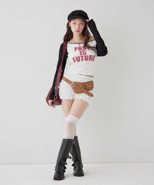 「WHO'S WHO gallery」 長袖カットソー FREE ブラック レディース_画像7