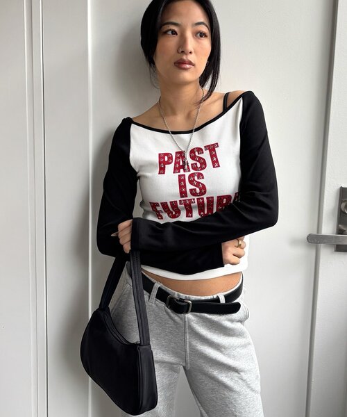 「WHO'S WHO gallery」 長袖カットソー FREE ブラック レディース_画像8