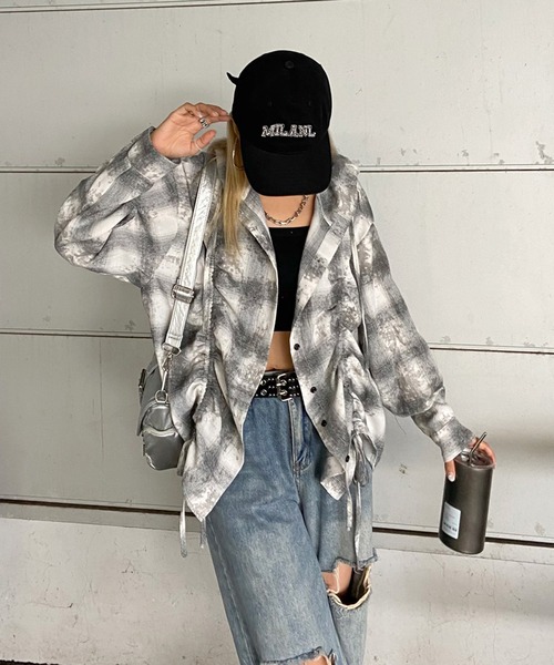 「non-hedge」 長袖シャツ FREE ベージュ レディース_画像8