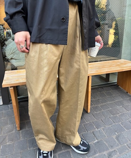 「MAISON CLUB」 チノパンツ X-LARGE ブラウン メンズ_画像4