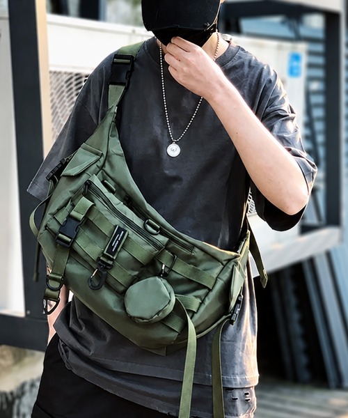 SORENA ショルダーバッグ サコッシュ＆ポーチ付き ミリタリーカスタム
