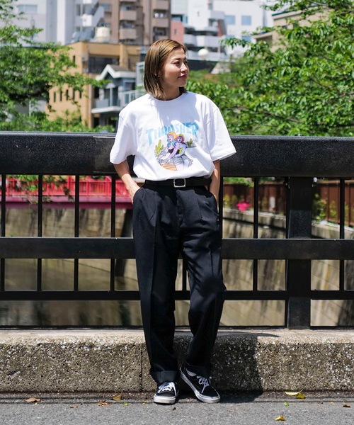 「THRASHER」 7分袖Tシャツ X-LARGE ブラック メンズ_画像3