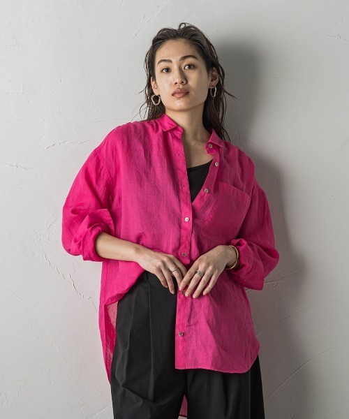「MAYSON GREY」 長袖シャツ 2 ベージュ レディース_画像3