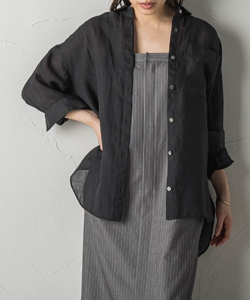 「MAYSON GREY」 長袖シャツ 2 ベージュ レディース_画像4