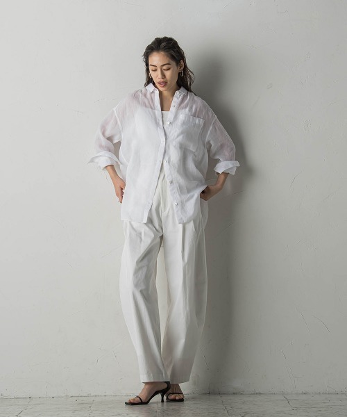 「MAYSON GREY」 長袖シャツ 2 ベージュ レディース_画像5