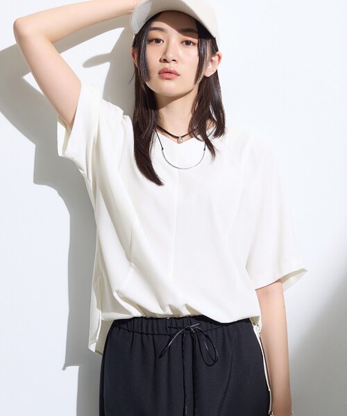 INDIVI（インディヴィ） ブラウス シャツ 半袖 「着る日傘」ドルマン