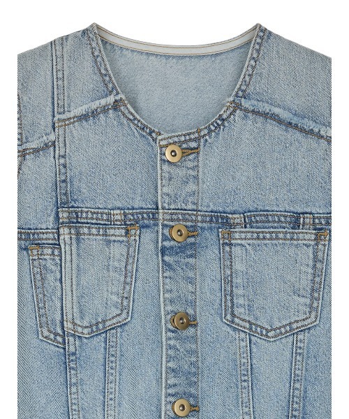 Ameri（アメリ） ワンピース 夏 MEDI REMAKE I LINE DENIM DRESS