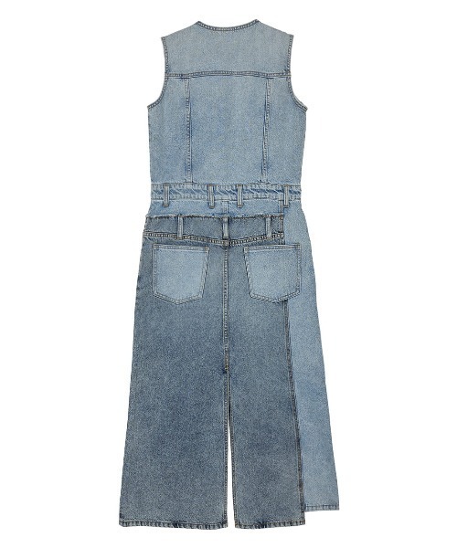 Ameri（アメリ） ワンピース 夏 MEDI REMAKE I LINE DENIM DRESS