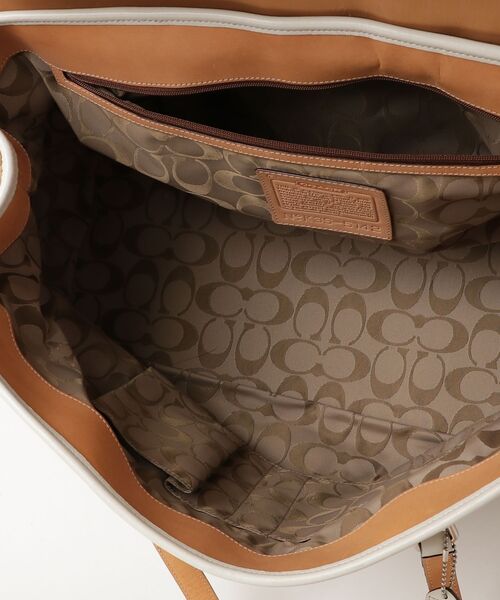 COACHコーチハンプトンズレザートートバッグ ショルダーバッグ底鋲付 