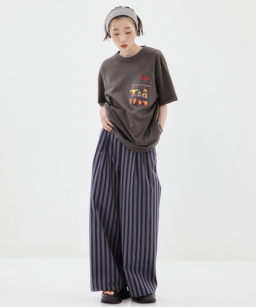 「TOGA」 半袖Tシャツ M ダークグレー レディース_画像3