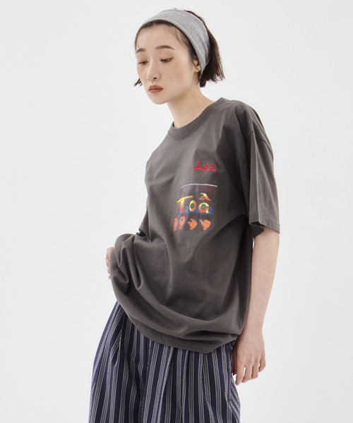 「TOGA」 半袖Tシャツ M ダークグレー レディース_画像4