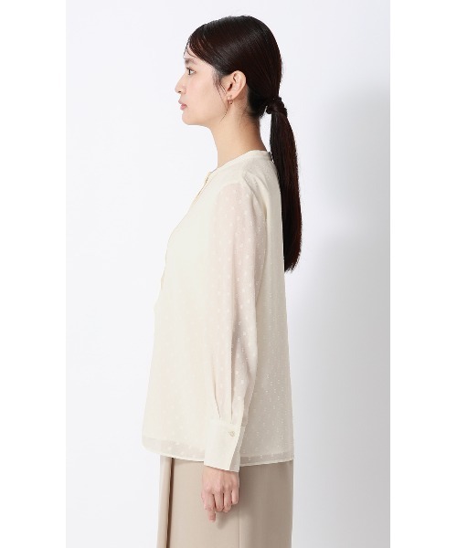 「AOYAMA」 「AnchorWoman」長袖ブラウス M サックスブルー レディース_画像4