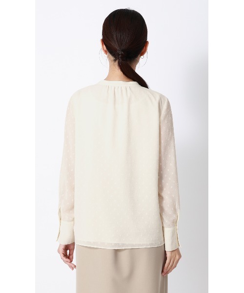 「AOYAMA」 「AnchorWoman」長袖ブラウス M サックスブルー レディース_画像5