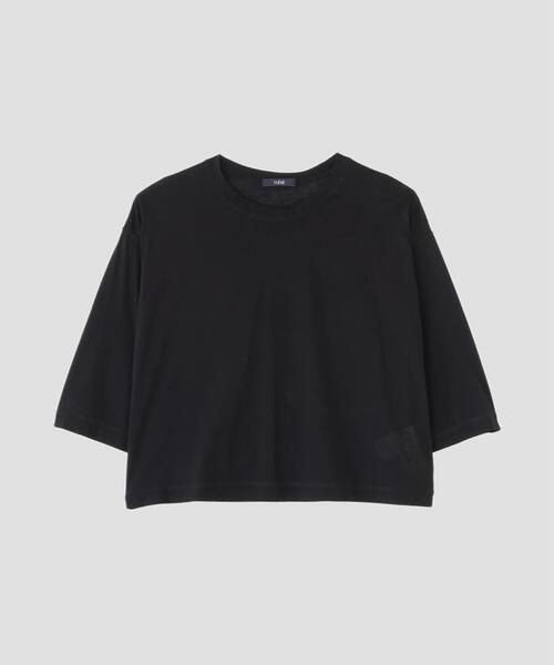 YLEVE 半袖シャツ ブラック　タグ付き YLEVE（イレーヴ） tシャツ 半袖 YLEVE / COTTON SHEER JERSEY SHORT