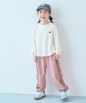 パンツ フリルとリボンがえらべる ミニ裏毛 ガ...の詳細画像2