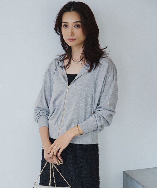 23区（ニジュウサンク） ジップアップパーカー 38 グレー レディース