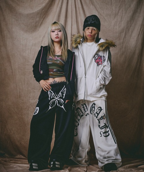 GALFY（ガルフィー） ワイドパンツ スウェットパンツ ジャージ GALFY