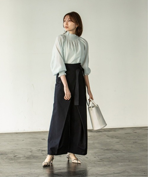 NOBLE（ノーブル） シャツ ブラウス 《追加》シャーリングシアー