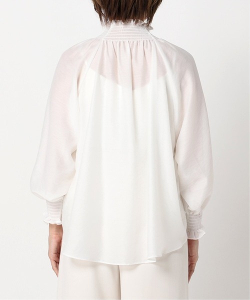 ノーブル♡シャーリングシアーブラウス♡ホワイト36 Noble（ノーブル）の「シャーリングシアーブラウス3◇（シャツ