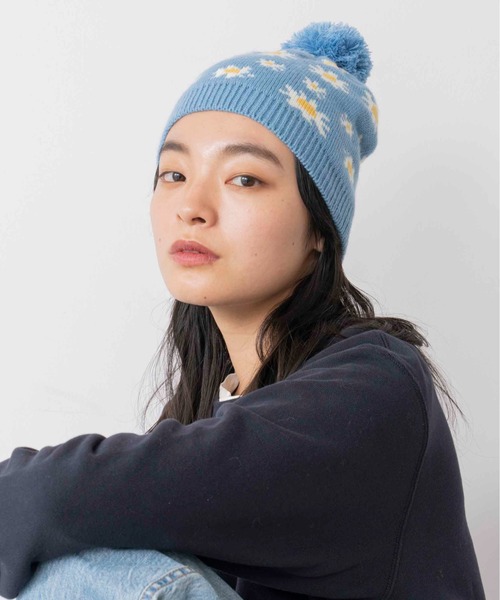 Casselini ニット帽 ニットキャップ Casselini(キャセリーニ)柄ニット