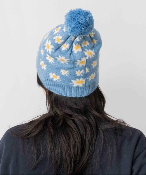 Casselini（キャセリーニ） ニット帽 ニットキャップ 柄ニットポンポン