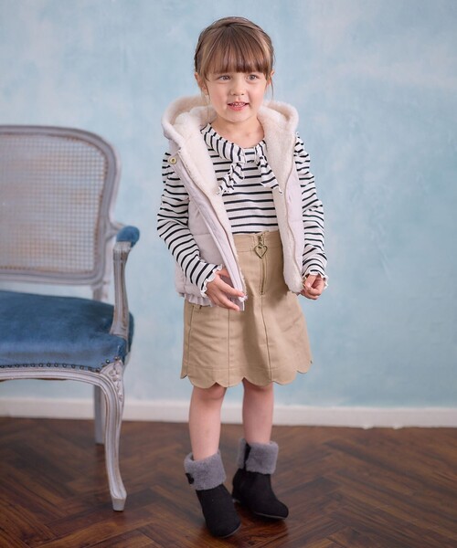 ANY（エニィ） ダウンベスト ダウン ボア リバーシブル ベスト キッズ